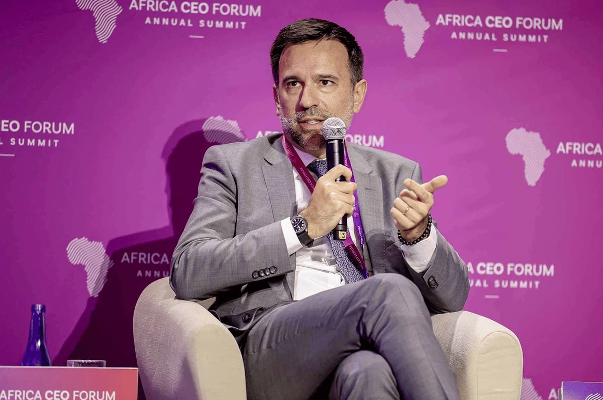 Gabriel Semelas, Airbus Afrika ve Orta Doğu Başkanı, 14 Mayıs 2026'da Ruanda'nın Kigali kentinde.