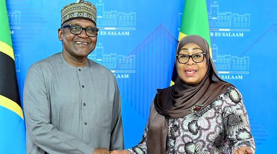Aliko Dangote ve Tanzanya Cumhurbaşkanı Samia Suluhu Hassan