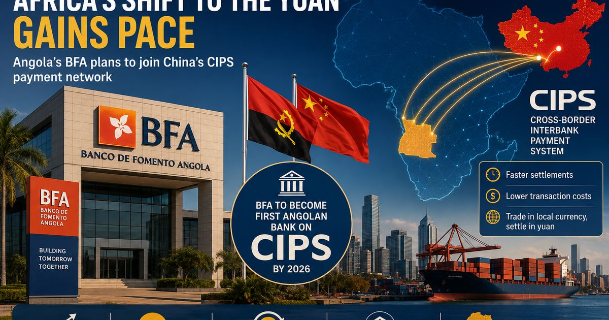 Angola bankası Çin'in ödeme sistemine katılmayı planlıyor.