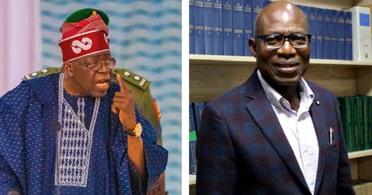 Soldan sağa: Başkan Bola Tinubu ve Engr. Dan D. Kunle.