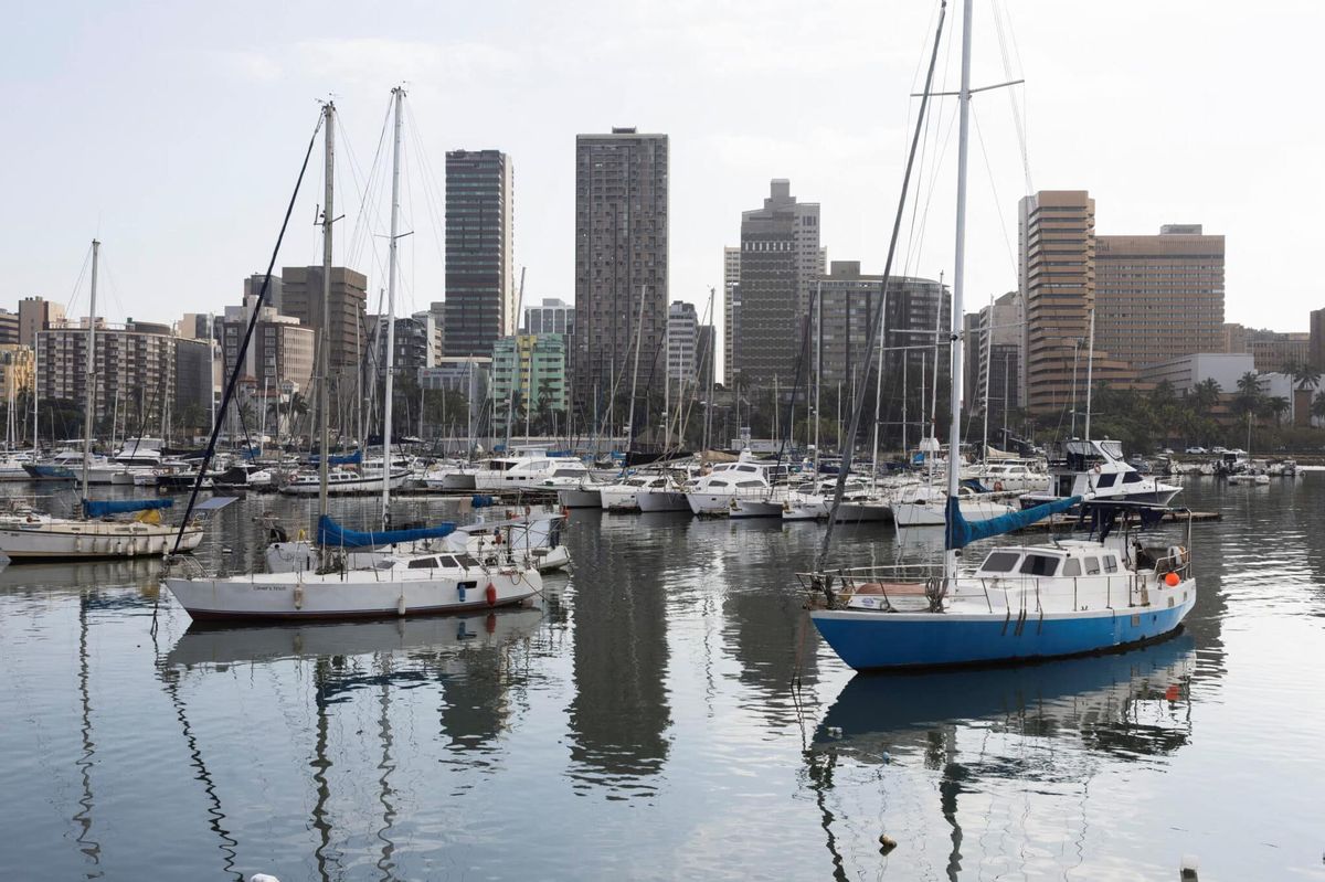Durban, Güney Afrika'da G20 finans toplantısı öncesi şehir silüeti.