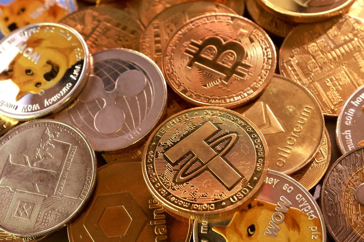 Kripto para birimlerinin temsili, 10 Eylül 2025'te oluşturulan bu illüstrasyonda görülüyor