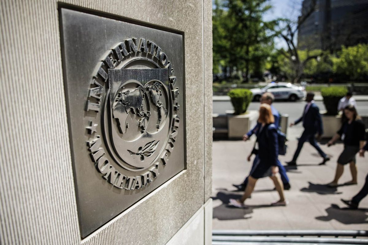 IMF genel merkezi, Washington DC, 13 Nisan 2023.